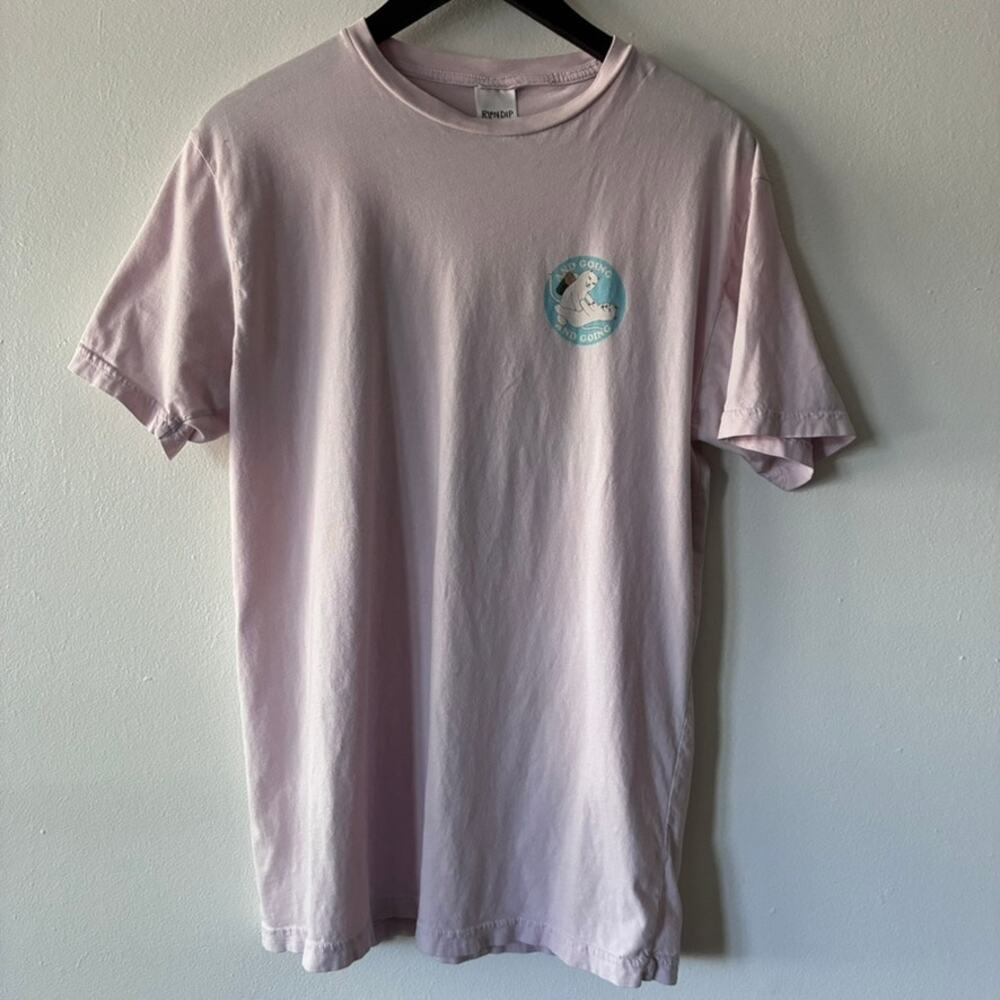 RIPNDIP Nermal And Going Tee Mens Large Pink Graphic Cat T Shirt Streetwear